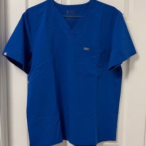 Figs Men's / Women’s Technical Collection Royal Blue Scrub Top - Size Large